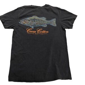 Comfort Colors Coosa Cotton Fishing Short Sleeve T-Shirt Blue Small